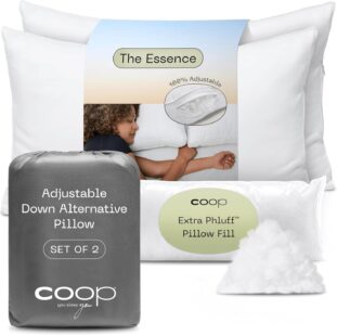 COOP-HOME-GOODS-The-Essence-Down-Alternative-Adjystble-Pillows-2-pk -7 Sure Sleep Tips for Older Adults that Work