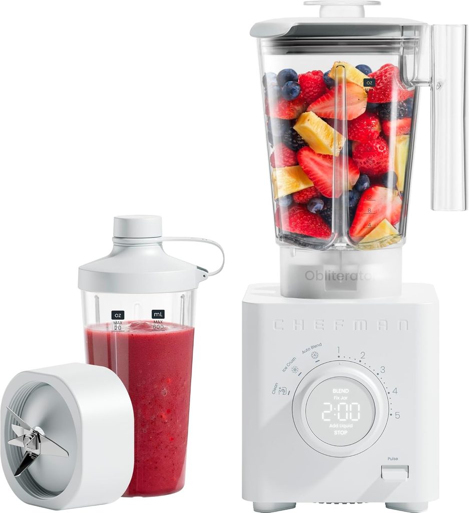 7 Top Rated Smoothie Blenders Under 100 Dollars 3 Chefman Obliterator 48 oz Countertop Blender for Smoothies 1380W Motor- 7 Top Rated Smoothie Blenders