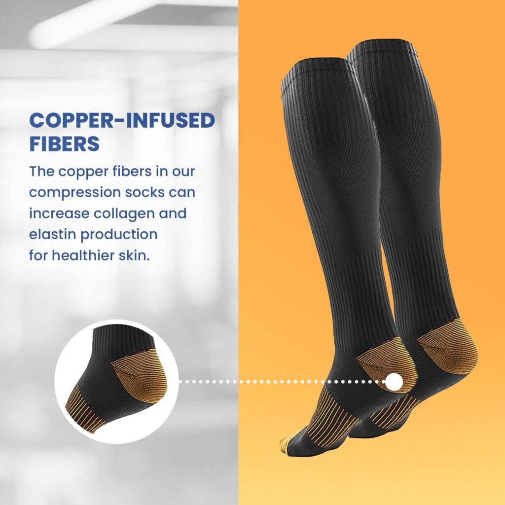 MCNICK-and-COMPANY-Black-Copper-Infused-Compression-Socks - The Best Copper Infused Compression Socks