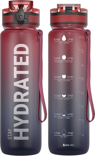 Hydration for Seniors Made Easy: 7-Day Challenge 3 SAHARASAILOR-32-oz-Motivational-Water-Bottle - Hydration in Seniors