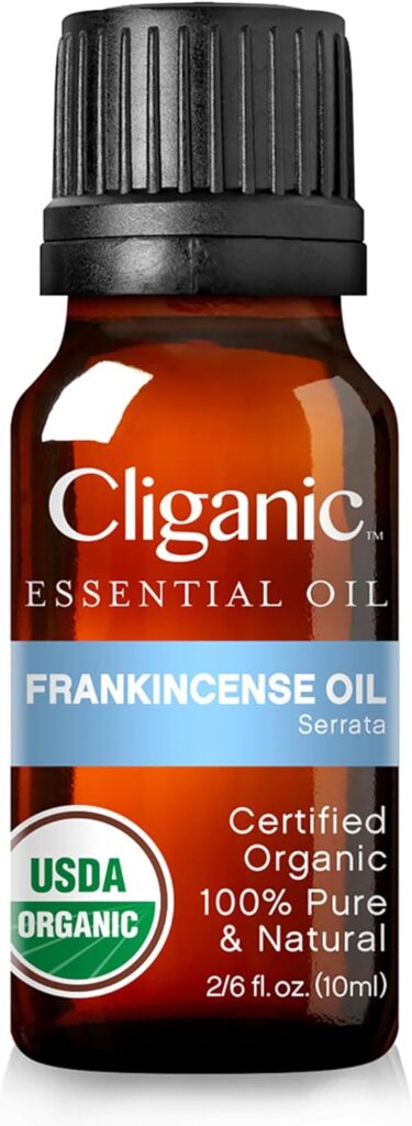 Cliganic Organic Frankincense Essential Oil, 100% Pure Natural Undiluted -7 Top Aromatherapy Oils for Stress