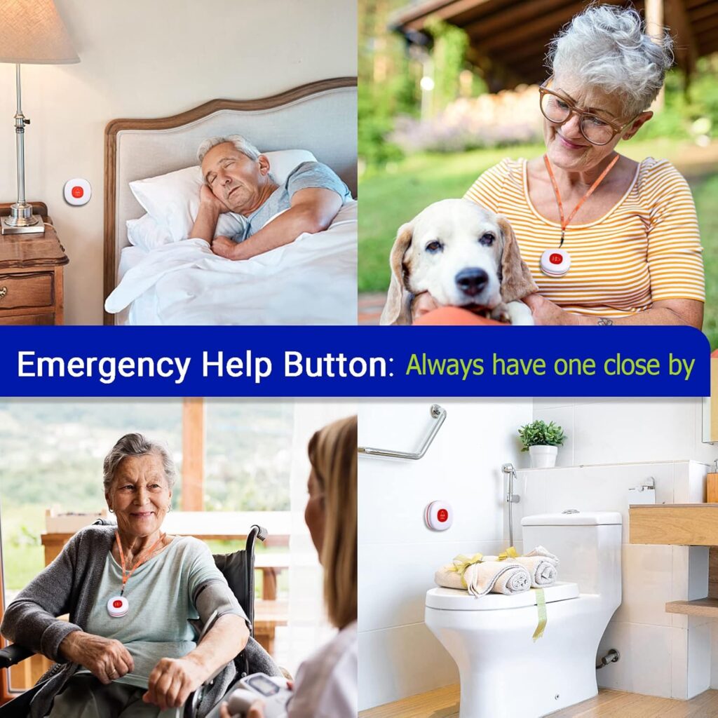 DAYTECH Pager Wireless Senior Alarm2 -Top Wireless Fall Alert Devices for Seniors