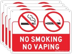 No Smoking-No Vaping Sign - Tips to Quitting Smoking