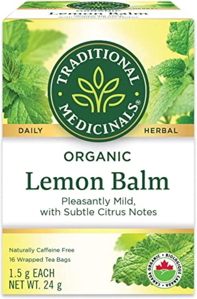 Traditional Medicinals - Organic Lemon Balm Herbal Tea - Anxiety Stress Relief