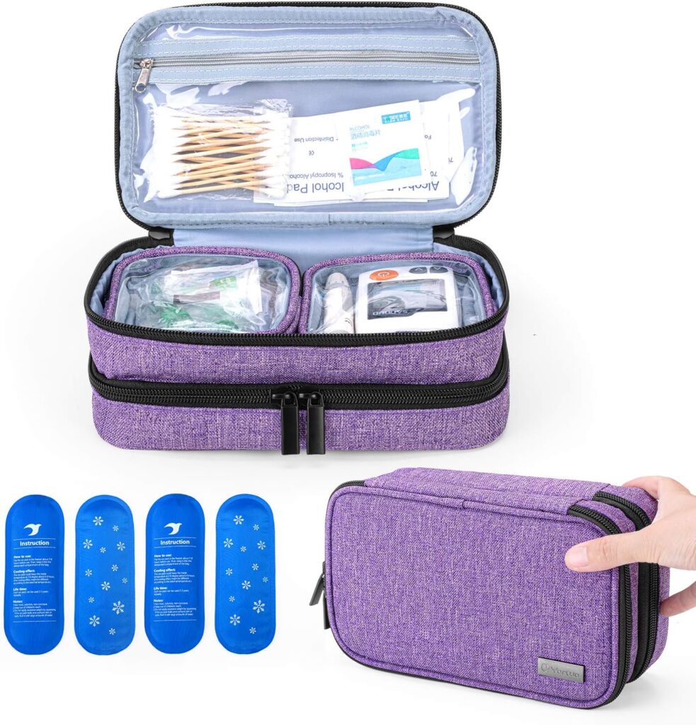 YARWO Insulin Cooler Travel Case with 4 Ice Packs - Uncontrolled Diabetes and the Brain