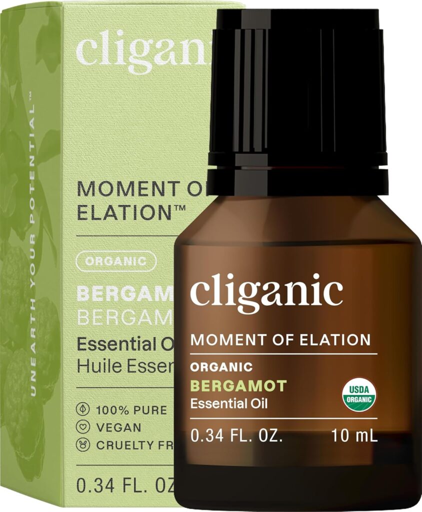 CLIGANIC Organic Bergamot - Top Aromatherapy Oils for Stress