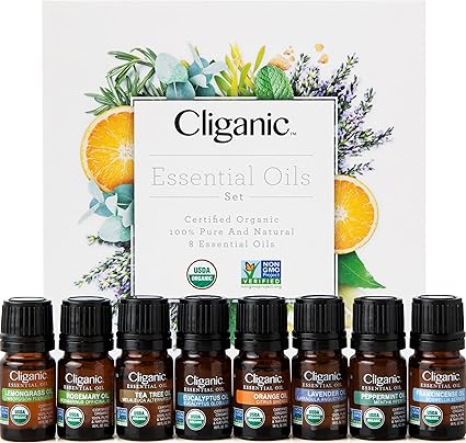 CLIGANIC Organic Top 8 - 8 Top Essential Oils Sets