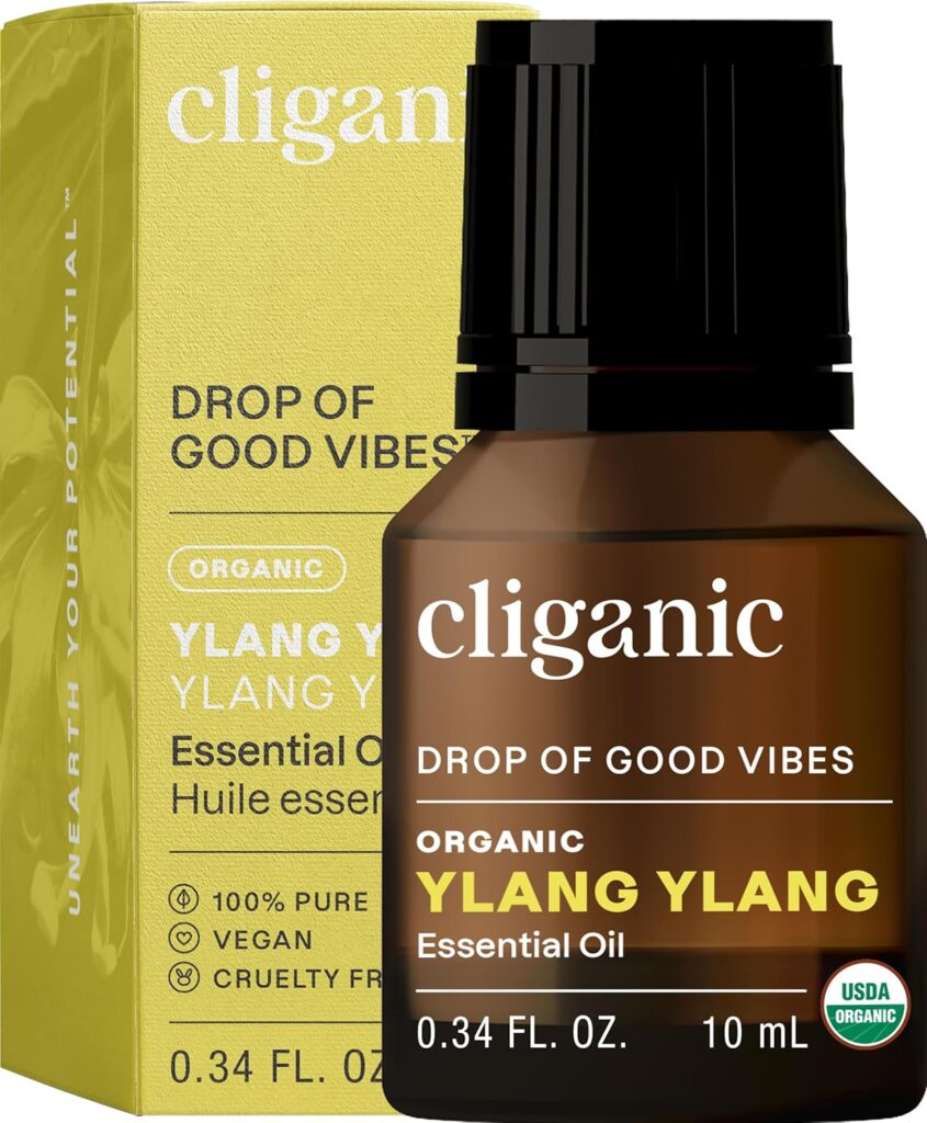 CLIGANIC Organic Ylang Ylang - 7 Top Aromatherapy Oils for Stress