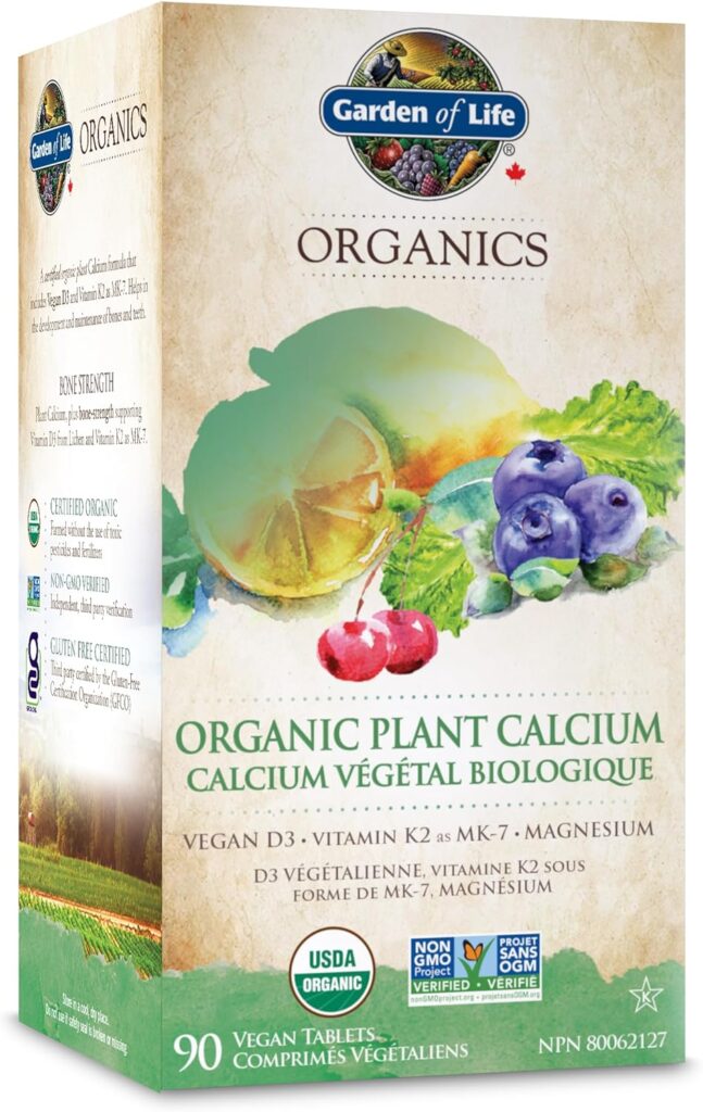 GARDEN OF LIFE Organic Plant Calcium-Mag-D3-K2-The Best Calcium for Osteoporosis