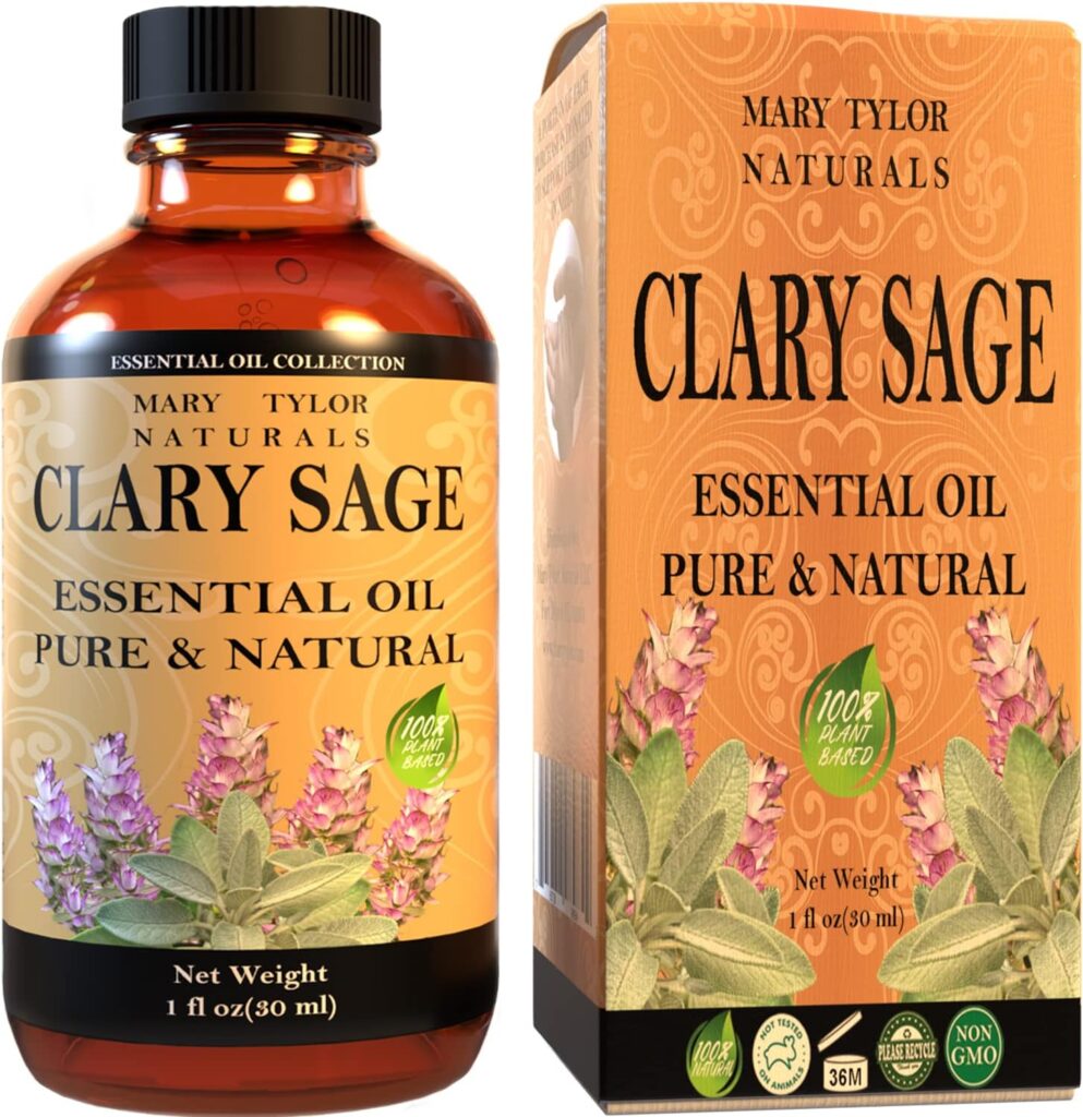 MARY TYLOR NATURALS Clary Sage Essential Oil - 7 Effective Overlooked Aromatherapy Oils for Stress