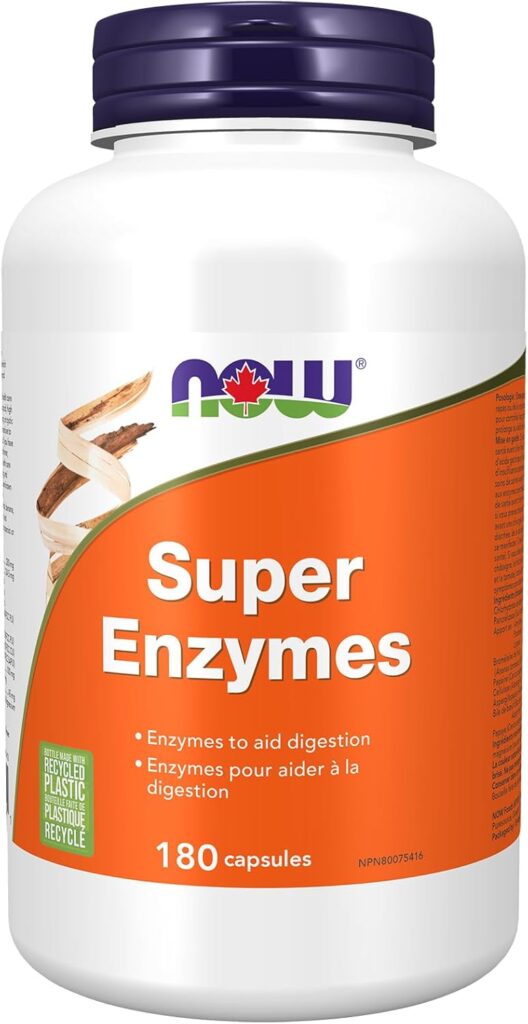 NOW FOODS Super Enzymes Capsules - 8  Amazing Abdominal Bloating Remedies 