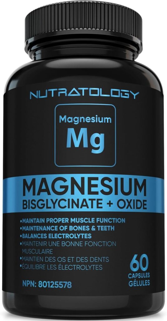 NUTRATOLOGY Magnesium Bisglycinate_Oxide - 7 Magnesium Supplements for Leg Cramps