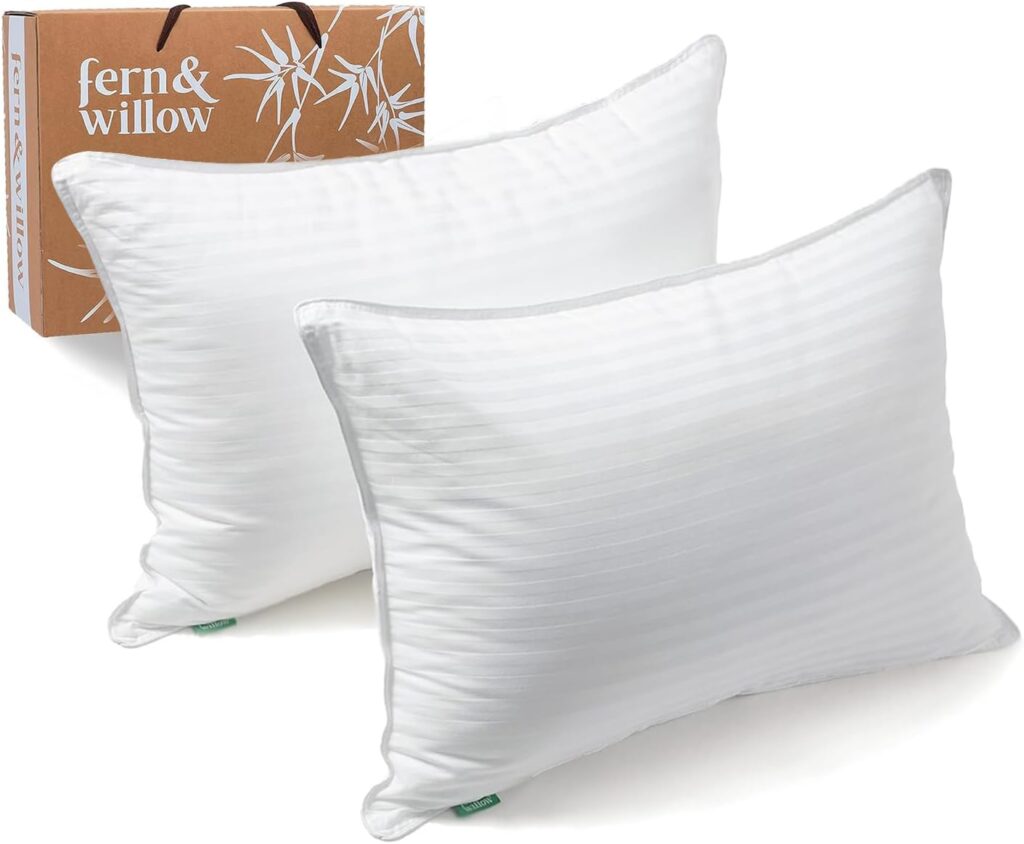 FERN and WILLOW Down Alternative Bed Pillows -