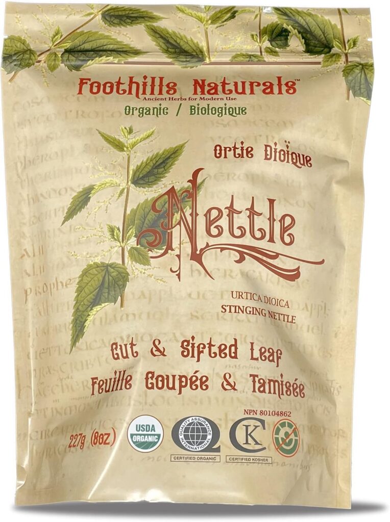 FOOTHILLS NATURALS Nettle Leaf Tea-Organic Loose Cut and Sifted - 11 Safe Natural Remedies for Kidney Disease