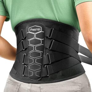 FREETO Back Support Medical Grade Brace - 9 Helpful Back Braces for Lower Back Pain Relief