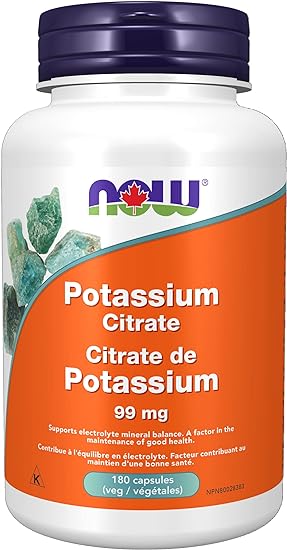 5 Best Potassium Supplement: Instant Leg Cramp Relief 3 NOW FOODS Potassium Citrate 99mg Supplement - 5 Best Potassium Supplement