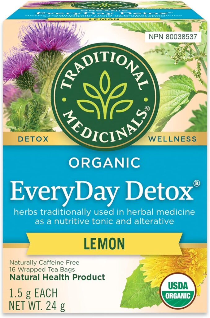 TRADITIONAL MEDICINALS Organic EveryDay Detox Lemon Tea - 11 Safe Natural Remedies for Kidney Disease