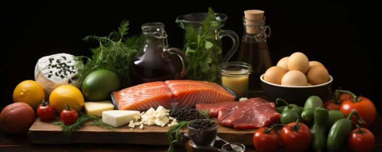 foods-for-kidney-health-arrangement-of-raw-meat-milk-eggs-cheese-and-more- Best Foods to Eat for Kidney Health