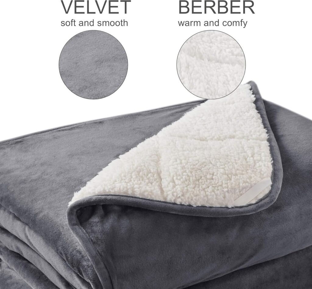 Are Weighted Blankets Good for Fibromyalgia: 5 Sherpa Fleece 5 DEGREES OF COMFORT Sherpa Fleece Weighted Blanket - Are Weighted Blankets Good for Fibromyalgia