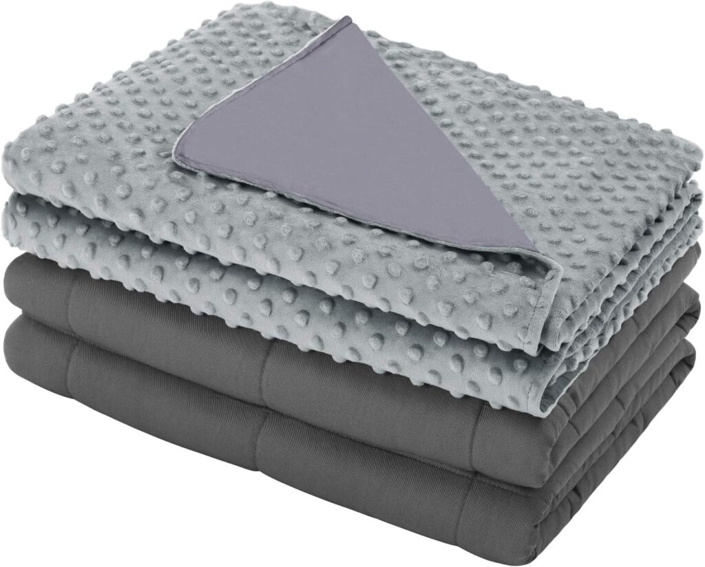eletecpro Weighted Blanket with Removable Cover - Weighted Blankets for Fibromyalgia