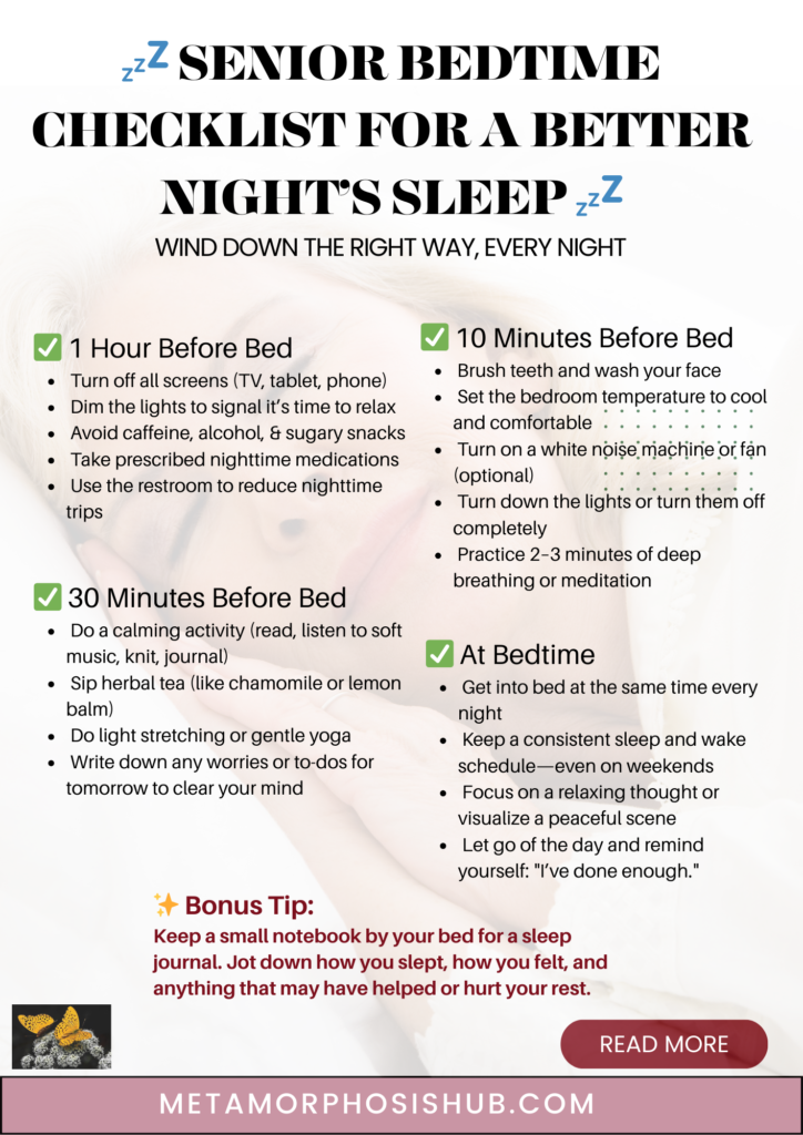 Hidden Dangers of Unhealthy Sleep Habits After 60 6 Sleep CHECKLIST- Hidden Dangers of Unhealthy Sleep Habits After 60