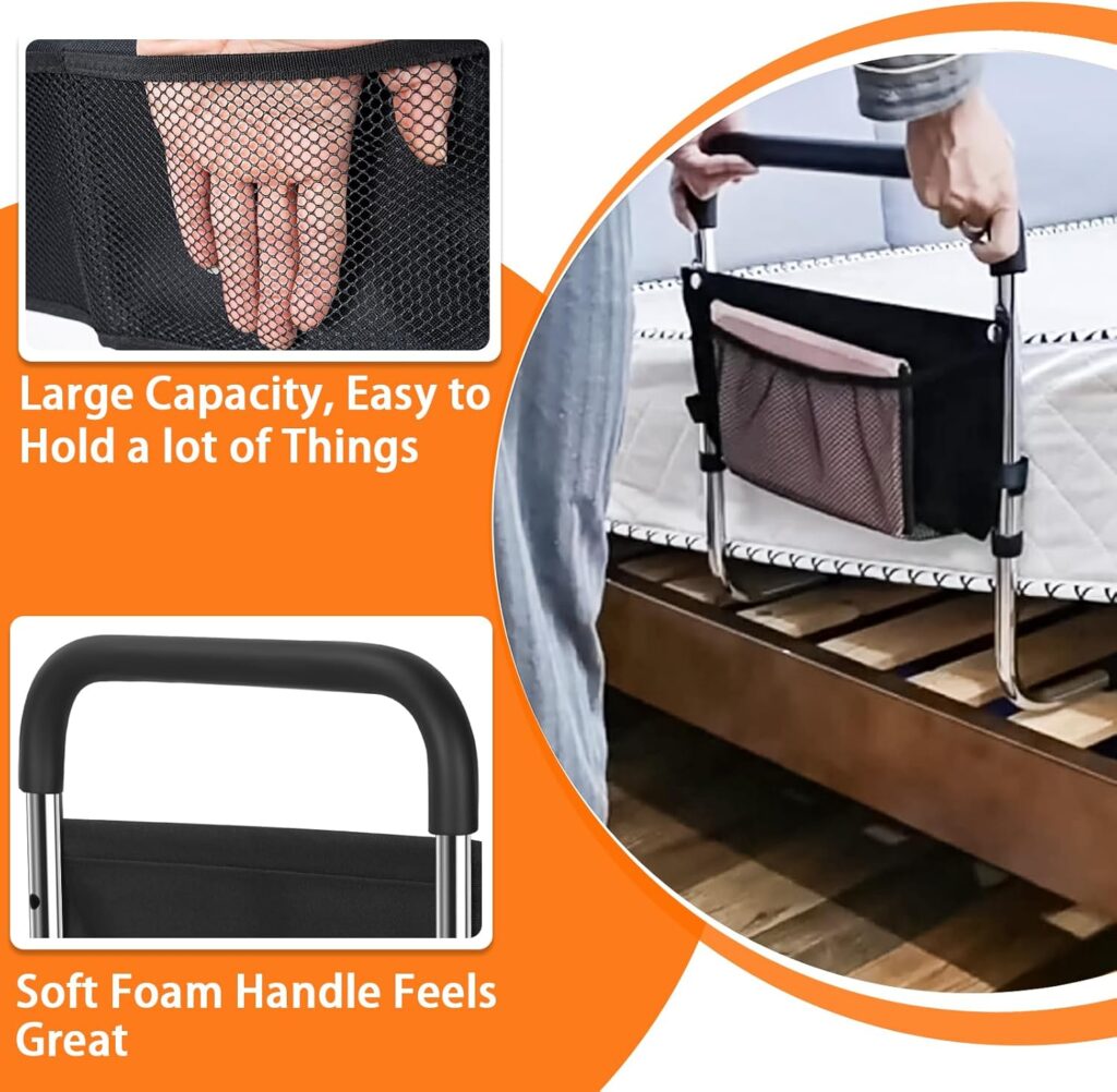 Amazon Prime Big Deal Days Canada 2025: Senior Health, Mobility & Home Safety Deals 48 TORIBIO Bed Rails for Elderly Adults, with Storage Pocket _Non-Slip Handle-Amazon Prime Big Deal Days Canada