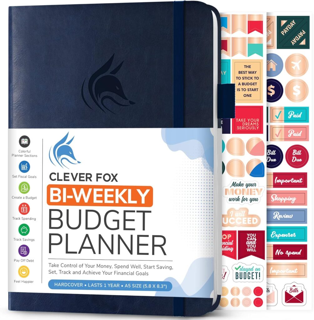 CLEVER FOX Bi-Weekly Budget Planner - Best Budget Tools for Seniors