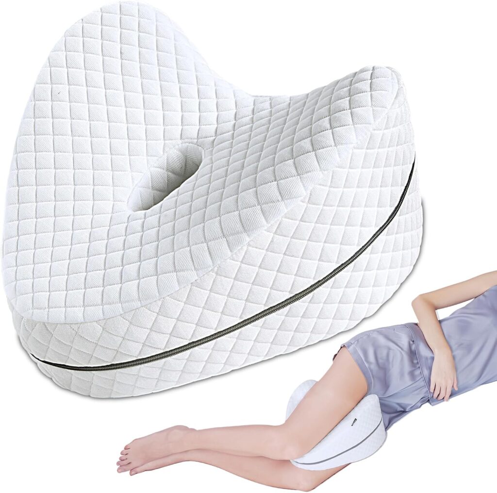 Amazon Prime Big Deal Days Canada 2025: Senior Health, Mobility & Home Safety Deals 39 SAHEYER Ergonomic Memory Foam Knee Pillow for Side Sleepers - Leg Elevation and Hip Support - Amazon Prime Big Deal Days Canada