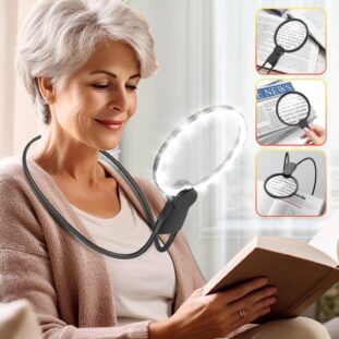 IMICHI Light Hands Free Neck Worn 6X Magnifier - Technology for Seniors