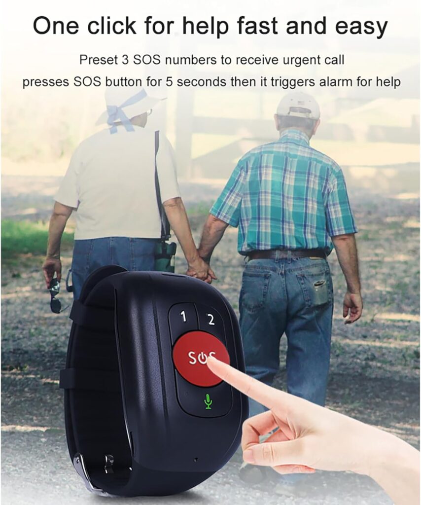 10 Reliable Fall Detection Devices to Stay Independent 5 STMKB GPS Tracker for the Elderly-4G Anti-Lost GPS Phone Bracelet - Fall Detection Devices