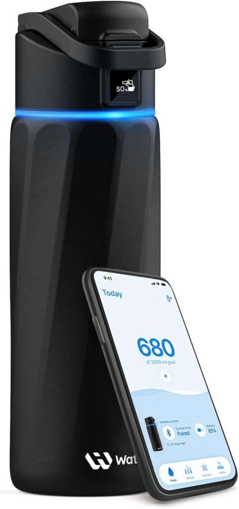WATERH Smart Wide Mouth Vacuum Insulated Water Tracker with APP - Wellness Gifts for Seniors