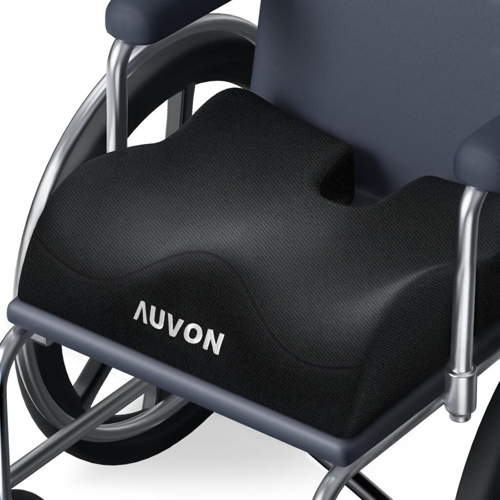 AUVON Anti-Slip Wheelchair Cushions with Front High Rear Low -Hump Design - Electric Wheelchair Accessories