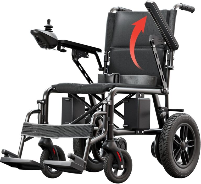 IQIRAF Foldable Ultra Lightweight Electric Wheelchairs for Seniors
