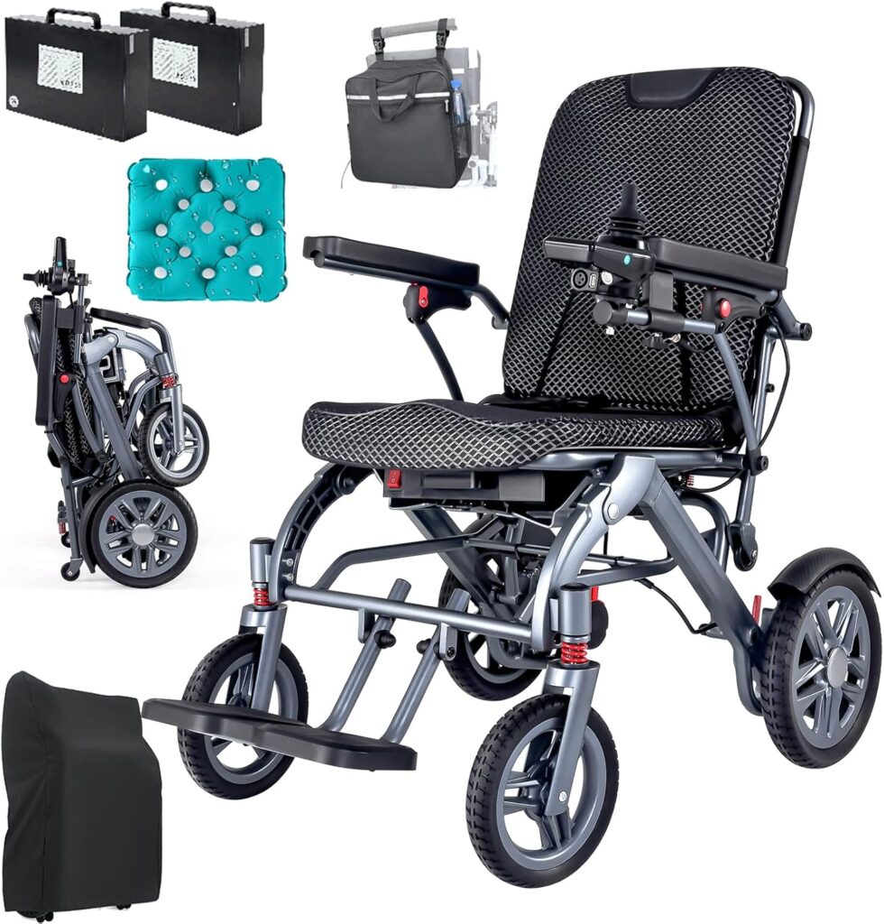 MUJOCOOKER Ultra Lightweight Electric Wheelchairs - Dual-Battery