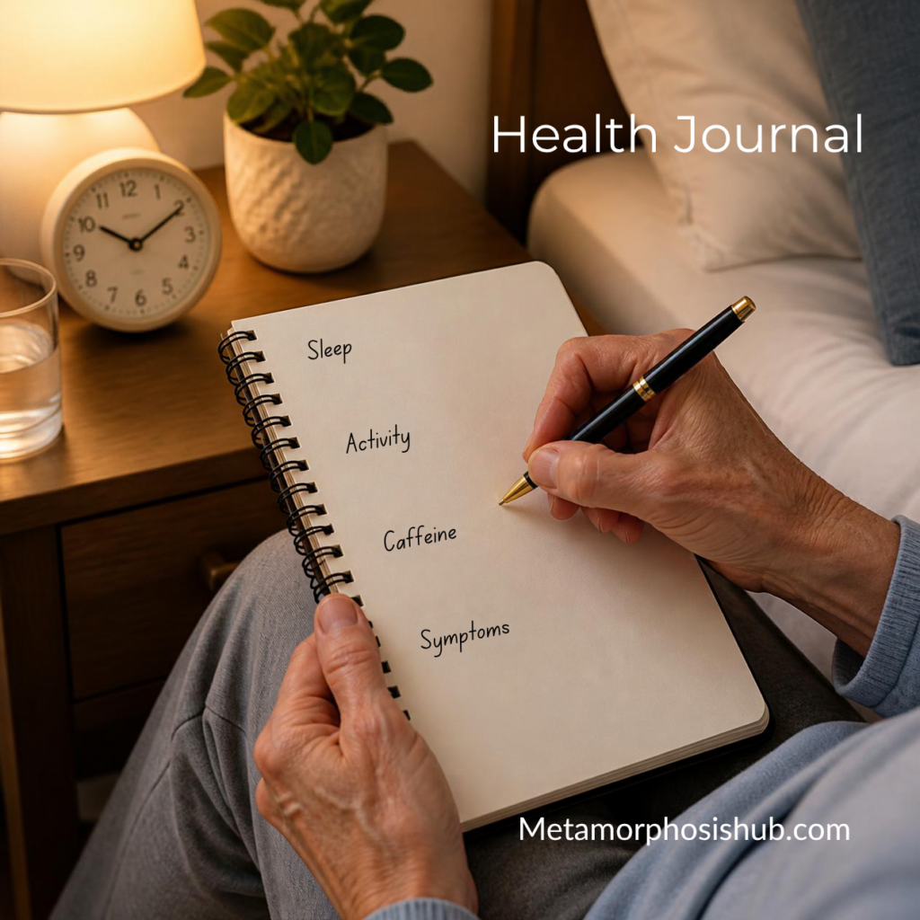 Senior tracking restless leg syndrome symptoms and triggers - Manage Restless Leg Syndrome
