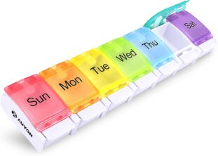 AUVON Weekly Pill Organizer - Best Pill Organizers for Dementia
