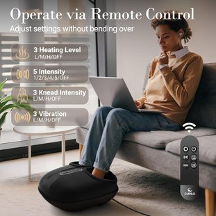 CUPILO Foot Massager with Heat and Remote - Guide to Restless Legs Treatment Devices