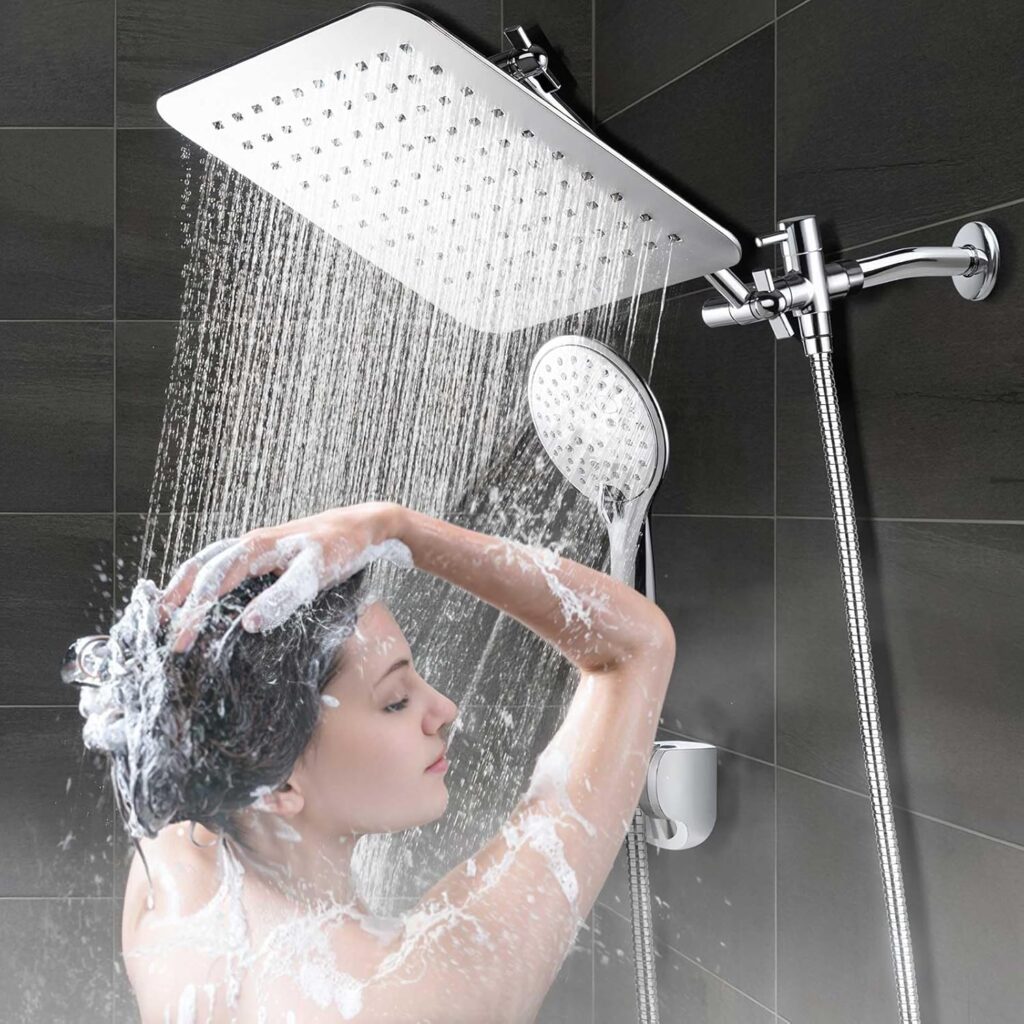 Easy to Use Shower Head for Seniors: 9 Safe Picks Compared 8 COSYLAND 10'' Rainfall Shower Head with Handheld Combo - Easy to Use Shower Head for Seniors