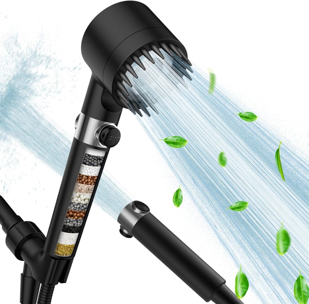 Easy to Use Shower Head for Seniors: 9 Safe Picks Compared 6 FEELSO Filtered Shower Head with Handheld - Easy to use Shower Head for Seniors
