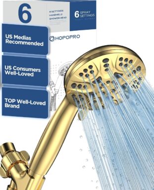 Easy to Use Shower Head for Seniors: 9 Safe Picks Compared 4 HOPO PRO 6-Mode High Pressure Handheld Shower Head Set - Easy to Use Shower Head for Senior