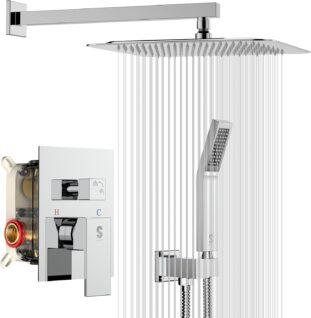 Easy to Use Shower Head for Seniors: 9 Safe Picks Compared 10 SR SUN RISE Shower System CA-F5043 Bathroom Luxury Rain Mixer Combo Set - Easy to Use Shower Head for Seniors