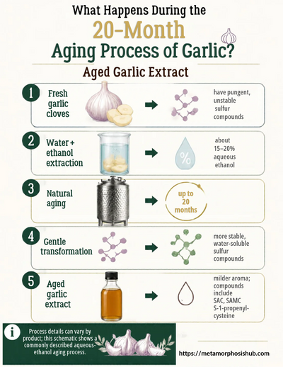 Aged Garlic Extract for Seniors: 7 Essential Questions Before Taking It 2 20 Month Process Aging of Garlic schematic - Aged Garlic Extract for Seniors